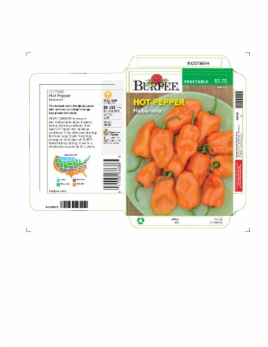 Burpee® Habanero Blend Hot Pepper Seeds Perspective: front