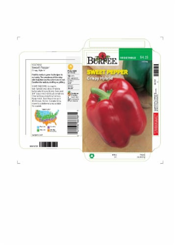 Burpee Pepper Sweet Crispy Hybrid Perspective: front