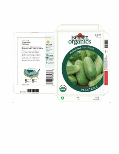 Burpee® Picklebush Organic Cucumber Seeds - Green Perspective: front