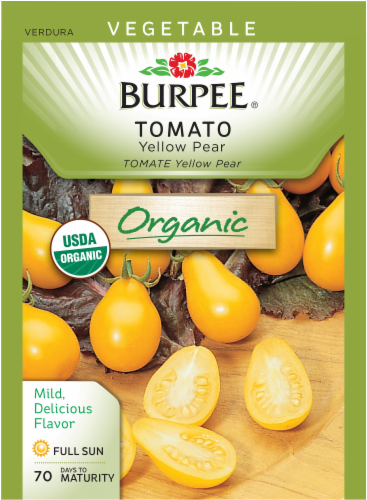 Burpee® Organic Yellow Pear Tomato Seeds Perspective: front