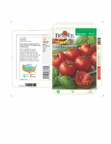 Burpee Tomato Early Treat Hybrid Perspective: front