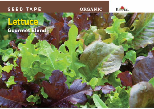 Burpee Gourmet Blend Organic Lettuce Seed Tape - Multi-Color Perspective: front