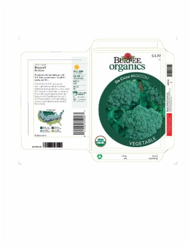 Burpee® De Cicco Heirloom Broccoli Seeds Perspective: front