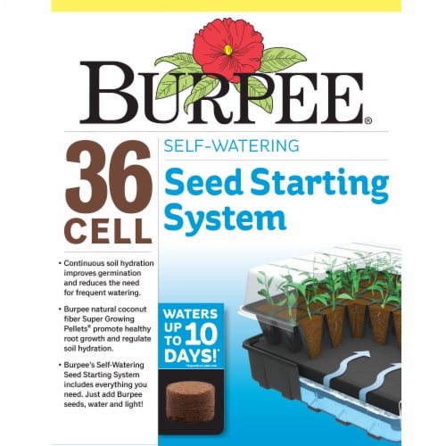 Burpee 36-Cell Self-Watering Greenhouse Kit Perspective: front