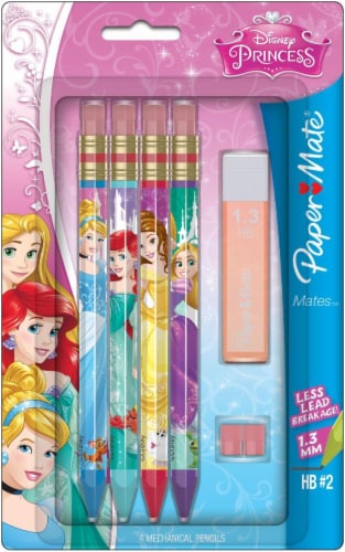 Paper Mate® Disney Princess 1.3mm Mechanical Pencil Set - 4 Pack Perspective: front