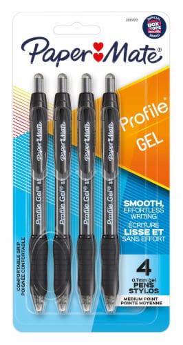 Paper Mate® Profile 0.7mm Black Medium Point Gel Pens Perspective: front