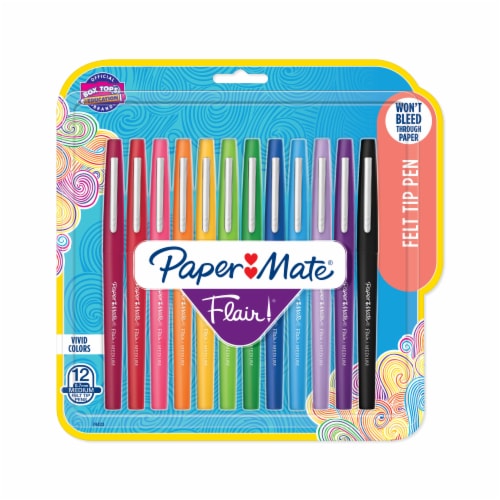 Paper Mate Flair Felt Tip Pens, Medium Point, Black