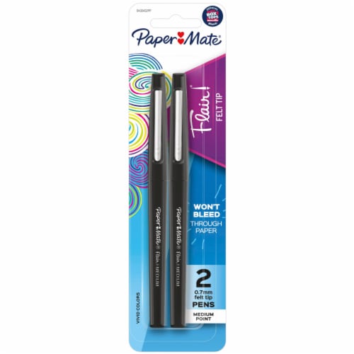 Paper Mate® Flair® Medium Point Felt Tip Pens - Black, 2 pk - Fred