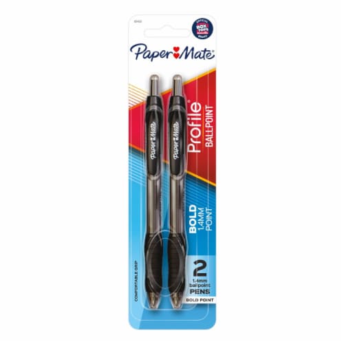 Paper Mate® Profile® Bold 1.4mm Black Ballpoint Pens, 2 pk - Dillons Food  Stores