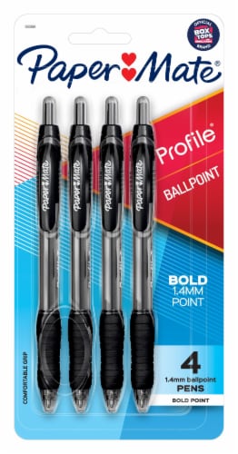 Paper Mate Ballpoint Pen, Profile Retractable Pen, Bold Point (1.4