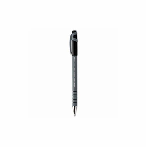 FlexGrip Ultra Recycled Ballpoint Pen, Stick, Fine 0.8 mm, Black Ink, Gray Barrel, Dozen