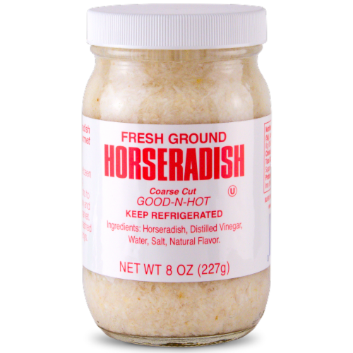 Silver Spring Fresh Ground Coarse Cut Horseradish Sauce Perspective: front
