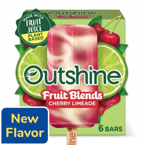 Outshine Cherry Limeade Fruit Ice Bars Perspective: front