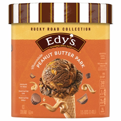 Dreyer's/Edy's™ Grand Chocolate Peanut Butter Path Ice Cream Tub Perspective: front