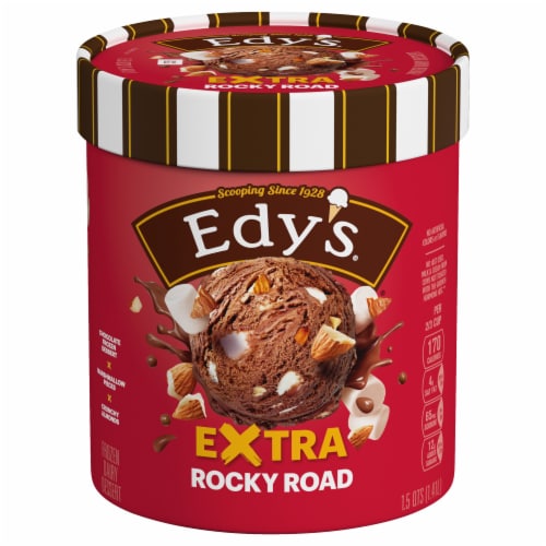 Dreyer's/Edy's® Original Rocky Road Ice Cream Tub Perspective: front