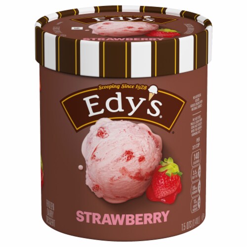 Edy's/Dreyer's® Strawberry Ice Cream Tub Perspective: front