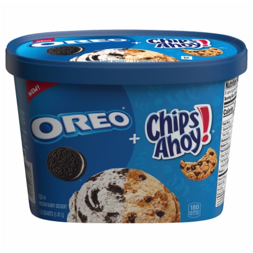 Oreo® & Chips Ahoy Ice Cream Tub Perspective: front