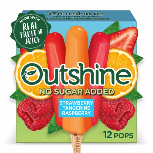 Outshine® Sugar Free Strawberry Tangerine Raspberry Fruit Bars Perspective: front