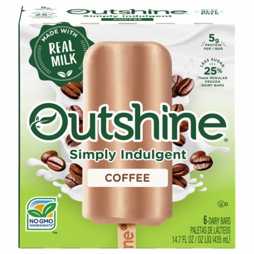 Outshine Simply Indulgent Creamy Coffee Frozen Dairy Dessert Bars Perspective: front