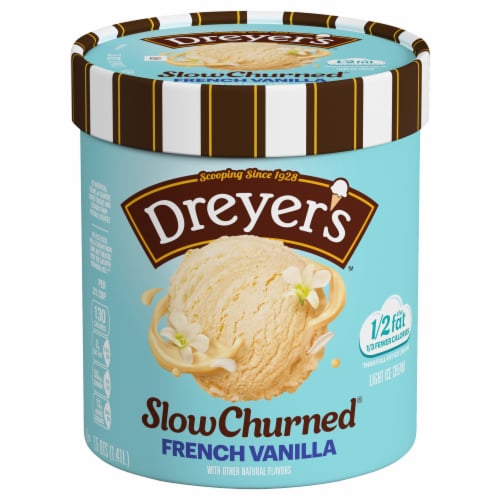 Dreyers/Edy's® Slow Churned® French Vanilla Light Ice Cream Tub Perspective: front