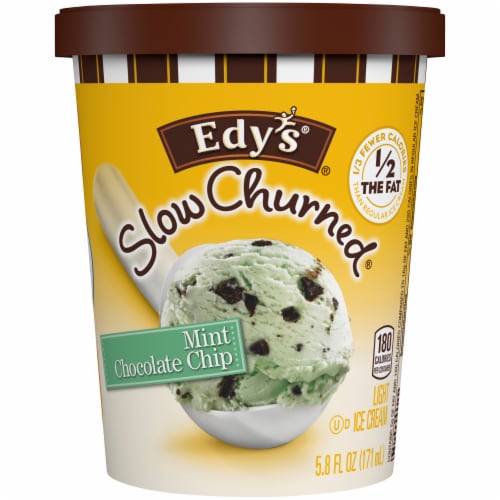Dreyer's/Edy's Slow Churned Mint Chocolate Chip Light Ice Cream, 5.8 fl