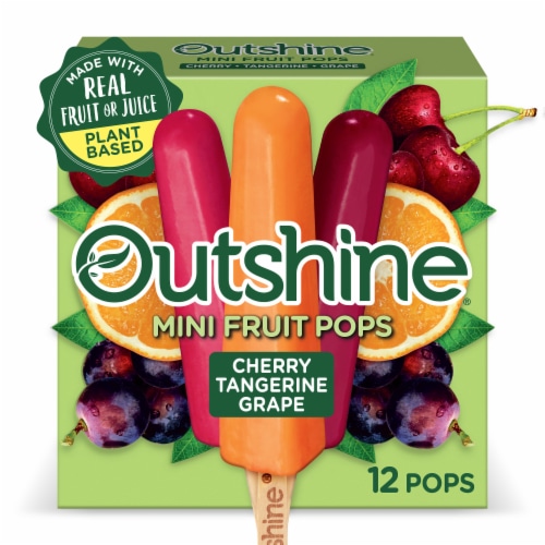 Outshine® Cherry Tangerine Grape Variety Fruit Bars Perspective: front