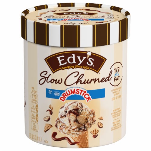Edy's® Slow Churned® Drumstick Light Ice Cream Tub Perspective: front