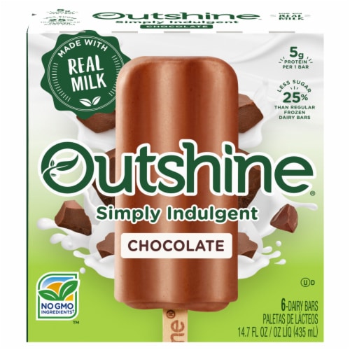 Outshine Simply Indulgent Creamy Chocolate Dairy Bars Perspective: front