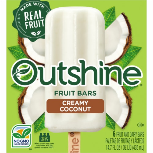 Outshine® Creamy Coconut Fruit Bars Perspective: front