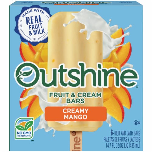 Outshine® Creamy Mango Fruit & Cream Bars Perspective: front
