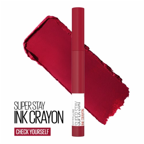 Maybelline Super Stay Ink Crayon Lipstick Matte Longwear 125 Check Yourself Perspective: front