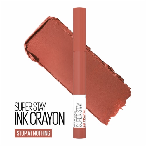 Maybelline New York Super Stay Stop At Nothing Ink Crayon Lipstick Matte  Longwear Lipstick, 0.04 oz - Pay Less Super Markets