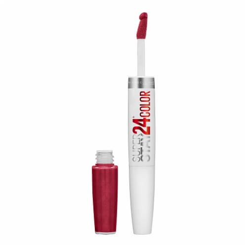 Maybelline New York Super Stay All Day Cherry 24 2-Step Liquid Lipstick Makeup Perspective: front