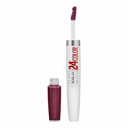 Maybelline New York Super Stay Unlimited Raisin 24 2-Step Liquid Lipstick Makeup Perspective: front