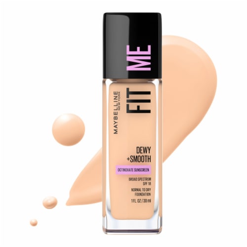 Maybelline Fit Me Dewy + Smooth Liquid Foundation Makeup with SPF 18 Classic Ivory Perspective: front