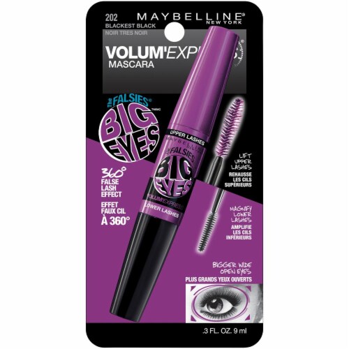 Maybelline The Falsies Big Eyes Blackest Black Mascara Perspective: front
