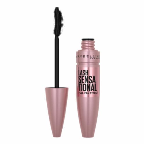 Maybelline New York Lash Sensational Blackest Black Washable Mascara Makeup Perspective: front