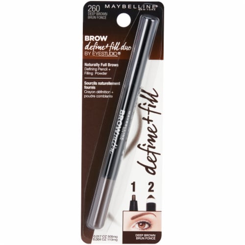 Maybelline Brow 260 Deep Brown Define + Fill Duo Perspective: front