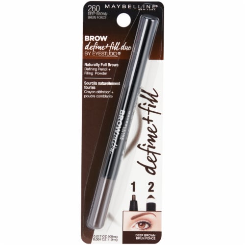 Maybelline Brow 260 Deep Brown Define + Fill Duo, 1 ct - Fry's Food Stores