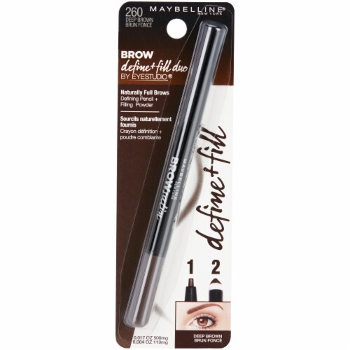Maybelline Brow 260 Deep Brown Define + Fill Duo Perspective: front