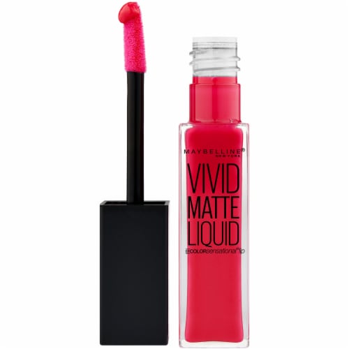 Maybelline New York Color Sensational Vivid Matte Liquid Lipstick, 35 Rebel Red Perspective: front