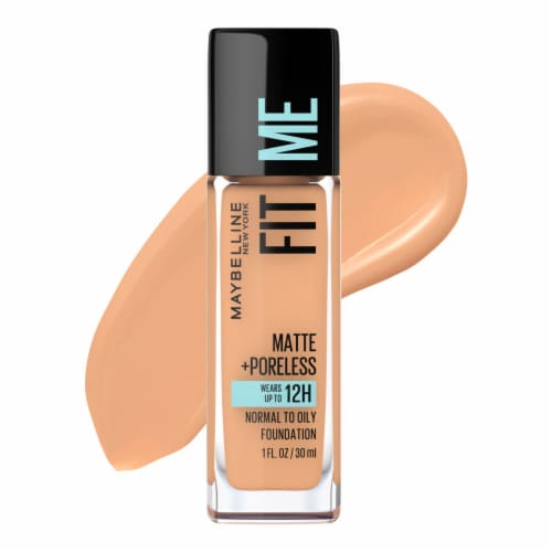 Maybelline New York Fit Me Natural Tan Matte + Poreless Liquid Foundation Makeup Perspective: front