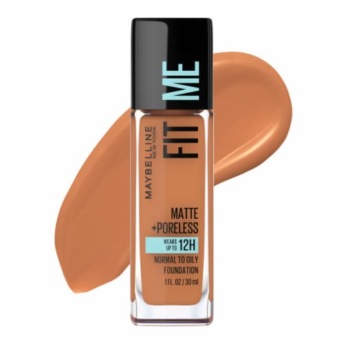 Maybelline New York Fit Me Spicy Brown Matte + Poreless Liquid Foundation Makeup Perspective: front