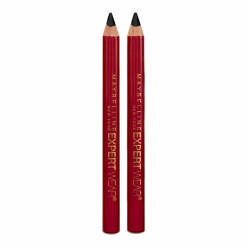 Maybelline New York Expert Wear Velvet Black Twin Brow & Eye Pencils Perspective: front