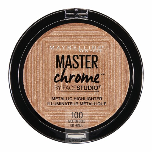 Maybelline Facestudio Master Chrome Metallic Highlighter 100 Molten Gold Perspective: front
