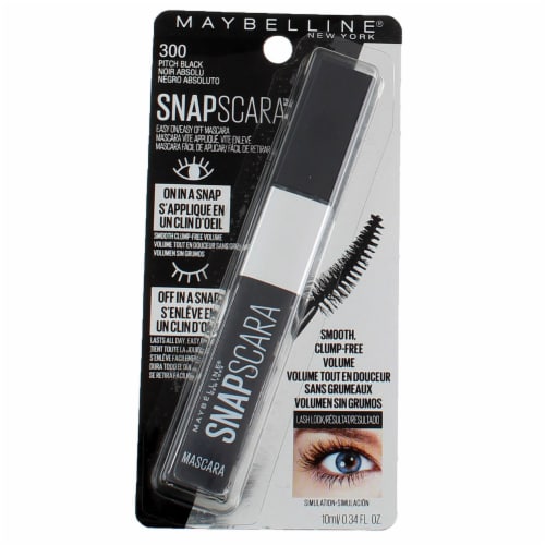 Maybelline New York Snapscara Pitch Black Washable Mascara Makeup Perspective: front