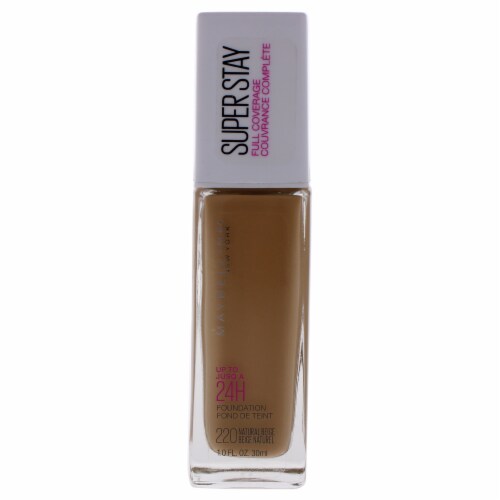 Maybelline New York Super Stay 24H Full Coverage Liquid Foundation - 220  Natural Beige (30ml)