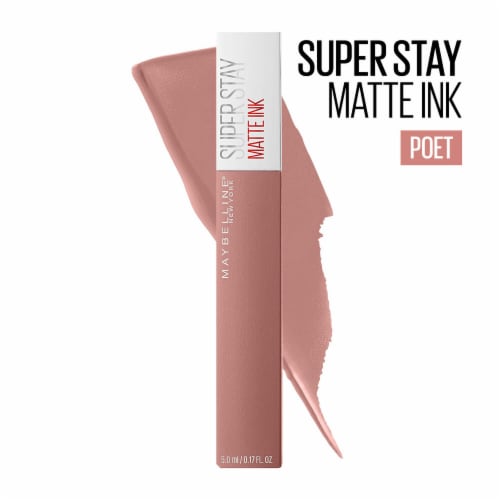 Maybelline Super Stay Matte Ink Un-Nude Liquid Lipstick Poet, 0.17 fl oz -  Baker\'s