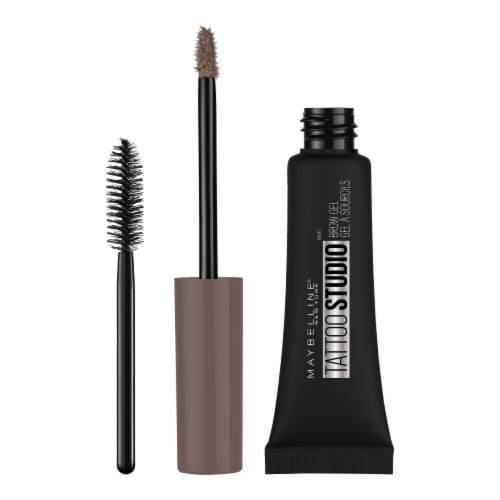 Maybelline New York Tattoo Studio Medium Brown Waterproof Eyebrow Gel Makeup Perspective: front