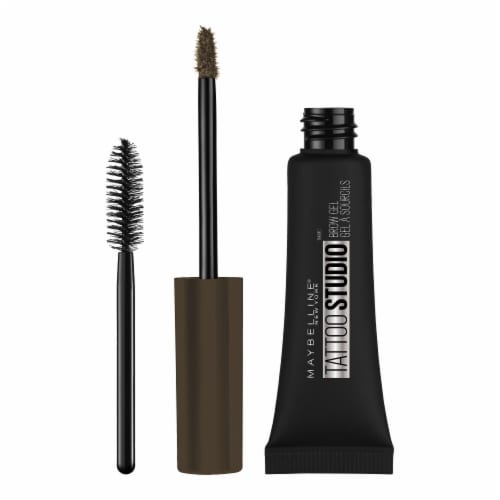 Maybelline New York Tattoo Studio Deep Brown Waterproof Eyebrow Gel Makeup Perspective: front